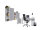 Büromöbel-Set TABOR 4 in weiß / lichtgrau, Arbeitszimmer Komplett-Set Büro