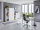Büromöbel-Set TABOR 4 in weiß / weiß Hochglanz, Arbeitszimmer Komplett-Set Büro