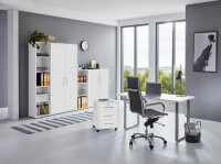 Büromöbel-Set TABOR 4 in weiß / weiß matt, Arbeitszimmer Komplett-Set Büro