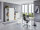 Büromöbel-Set TABOR 4 in weiß / weiß matt, Arbeitszimmer Komplett-Set Büro