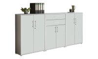 Aktenschrank TABOR 15 in lichtgrau / weiß matt,...