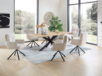 Essgruppe PORTOFINO Esstisch Eiche Massivholz mit...