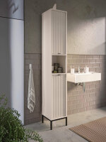Badezimmer Hochschrank CASTELLO kaschmir Badmöbel 32...