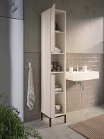 Badezimmer Hochschrank CASTELLO kaschmir Badmöbel 32 cm breit