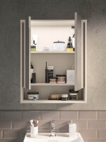 Badezimmer Spiegelschrank CASTELLO kaschmir Badmöbel 60 cm breit