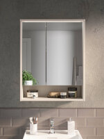 Badezimmer Spiegelschrank CASTELLO kaschmir Badmöbel 60 cm breit