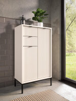 Badezimmer Highboard CASTELLO kaschmir Badmöbel 60...