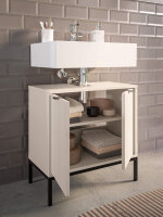 Badezimmer Waschbeckenunterschrank CASTELLO kaschmir Badmöbel Wbu 60 cm