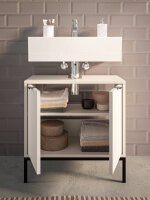 Badezimmer Waschbeckenunterschrank CASTELLO kaschmir Badmöbel Wbu 60 cm