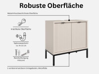 Badezimmer Waschbeckenunterschrank CASTELLO kaschmir Badmöbel Wbu 60 cm