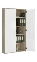 Büromöbel-Set TABOR PRO 4 in Eiche Sonoma / weiß matt, Arbeitszimmer Komplett-Set