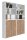 Aktenschrank TABOR 11 in weiß / Gold Harbor Oak, Schrankwand, Büroschrank, abschließbar, Metallgriffe