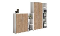 Aktenschrank TABOR 4 in weiß / Gold Harbor Oak,...