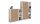 Aktenschrank TABOR 4 in weiß / Gold Harbor Oak, Schrankwand, Büroschrank, abschließbar, Metallgriffe