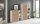 Aktenschrank TABOR 4 in weiß / Gold Harbor Oak, Schrankwand, Büroschrank, abschließbar, Metallgriffe