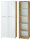 Aktenschrank MONTERREY 3, Glasfront, Metallgriffe, abschließbar (BxHxT) 130x196x37 cm