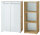 Aktenschrank MONTERREY 4, Glasfront, Metallgriffe, abschließbar (BxHxT) 130x20x37 cm