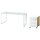 Schreibtisch inkl. Rollcontainer MONTERREY, Glasfront, Glasauflage, 160 cm breit