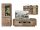 Wohnwand Anbauwand BELLINZONA, Viking Oak Nature Nb. / graphit, Soft-Close, LED-Beleuchtung