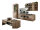 Wohnwand Anbauwand BELLINZONA, Viking Oak Nature Nb. / graphit, Soft-Close, LED-Beleuchtung