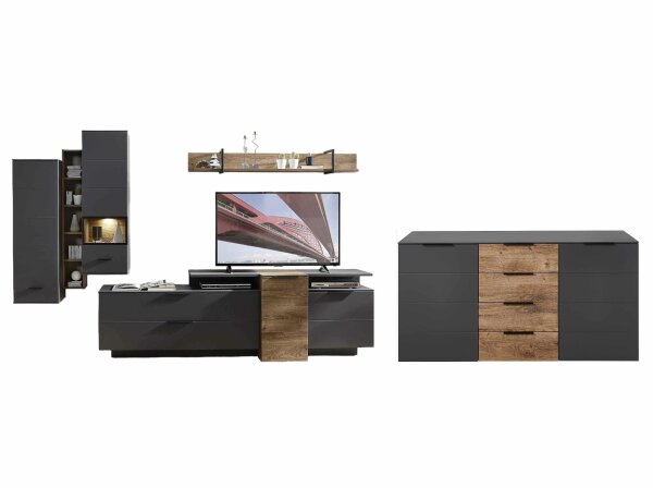 Wohnwand + Sideboard