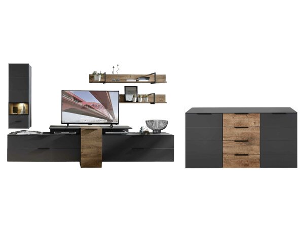 Wohnwand + Sideboard