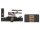Wohnwand Anbauwand MEDIANA 2, in graphit / Haveleiche Cognac Nb., Soft-Close, LED-Beleuchtung