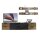 Wohnwand Anbauwand MEDIANA 3, in graphit / Haveleiche Cognac Nb., Soft-Close, LED-Beleuchtung