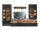 Wohnwand Anbauwand SONARE, Eiche Altholz Nb. / Hirnholz, schwarz MDF, inkl. LED-Beleuchtung
