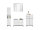 Badezimmer Badmöbel-Set VENEZIA weiß matt Hochschrank Spiegelschrank WBU Highboard Set 1