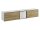 Lowboard VARIANTO 2, Schrank Set, modernes griffloses TV-Board, 2 tlg., 190 cm, TV-Schrank, stehend und hängend