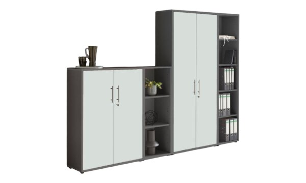 anthrazit / weiß matt