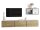 Wohnwand VARIANTO 3 Schrank Set 5 tlg., 228 cm, Wandhängend, 3 Schränke mit Klappen und Softclose, 2 offene Regale
