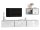 Wohnwand VARIANTO 3 Schrank Set 5 tlg., 228 cm, Wandhängend, 3 Schränke mit Klappen und Softclose, 2 offene Regale