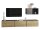 Wohnwand VARIANTO 5 Schrank Set 5 tlg., 228 cm, Wandhängend, 3 Schränke mit Klappen, 1 Schrank mit Tür und 1 Regal