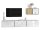 Wohnwand VARIANTO 5 Schrank Set 5 tlg., 228 cm, Wandhängend, 3 Schränke mit Klappen, 1 Schrank mit Tür und 1 Regal