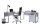 Winkelschreibtisch TABOR inkl. Rollcontainer, wechselseitige Montage, 205x177 cm