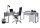 Winkelschreibtisch TABOR inkl. Rollcontainer, wechselseitige Montage, 205x177 cm