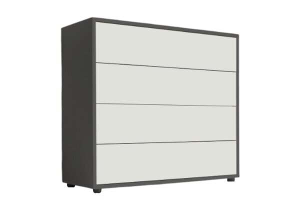 anthrazit / weiß matt